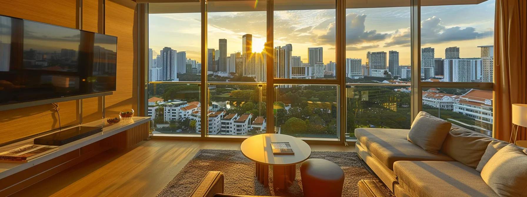 a compact studio apartment overlooking bustling orchard road in singapore.